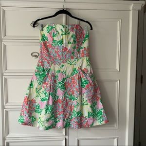 Lilly Pulitzer Mariposa Strapless Dress SZ 6